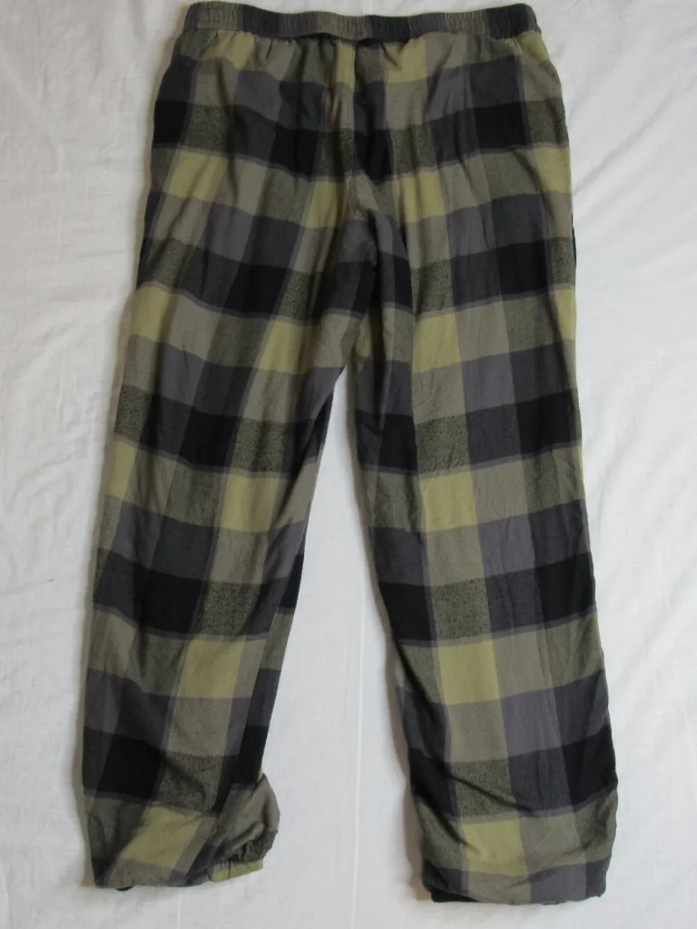 Prana Plaid Flannel ASYLUM Lined Pajama Lounge Pants Men's L Large